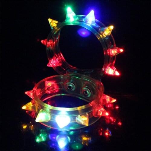 Free Shipping 25pcs/lots Party Decoration LED Lights Wristband Ring Band Gear Glowing Rave Led Bangle Glow Toys Punk Wristband