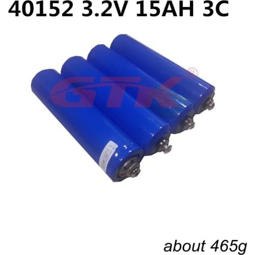 GTK high discharge Lifepo4 Battery cylinder 3.2V 15Ah 40152 cells for 12V 24v 48V power tools battery pack diy electric mortor