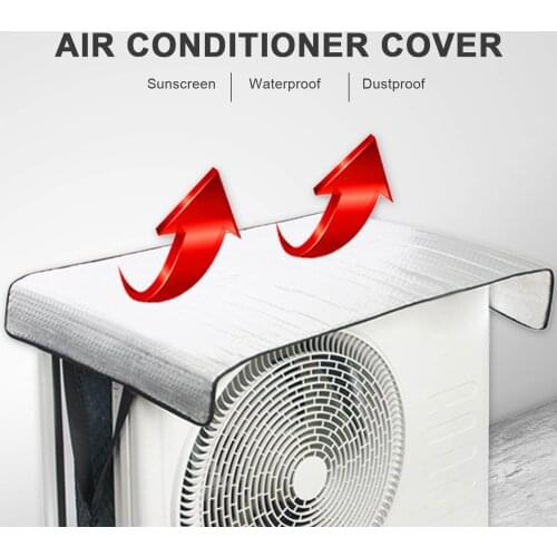 Outdoor Air Conditioner Cover Heat Insulation Air Condition Protective Cover Anti-Snow Sunproof Waterproof Dust Cover adorable