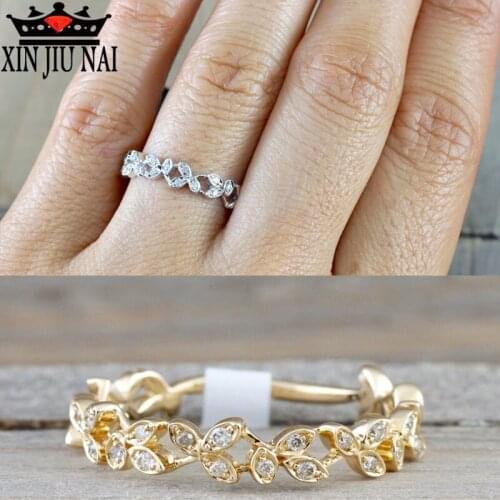 For Women Trendy Wheat Inlaid Diamond Austria Crystal Clear AAA Cubic Zirconia 925 Silver Rings Jewelry Female Anel Top Quality