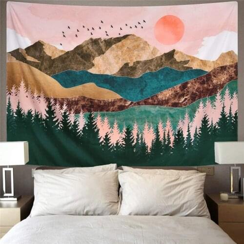 Home Art Decoration Background Wall Best-selling Art Tapestry Mountain Tapestry Wall Mounted Tapestry Wall Blanket
