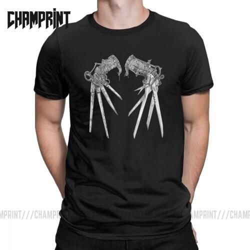 Edward Scissorhands Inverted T Shirt for Men 100% Cotton Awesome T-Shirt Round Collar Tees Short Sleeve Clothes Adult Plus Size
