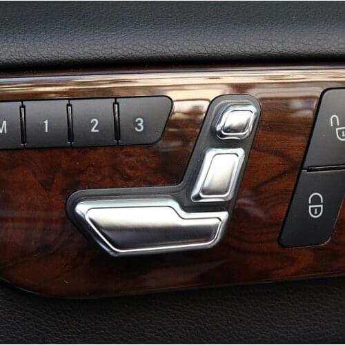 Chrome Seat Adjustment Swith Cover Trim Decoration for Mercedes-Benz B W246 E W212 CLS W218 GLK GLA ML Car Styling