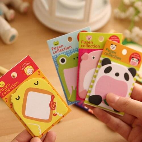Sticky Notes Kawaii Memo Pad Creative Bookmarks Cute Animal Index Posted It Planner Stationery School Suppliupplies Paper