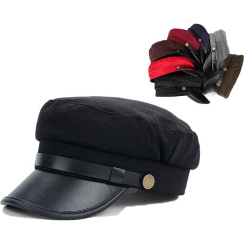 MeetLife Unisex Black Chauffeur Hat Anime Cosplay Hat Fiddler Cap Captain Hat Limo Driver Hat Jotaro Hat