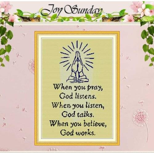 God bless us letter series counted 11CT 14CT Cross Stitch Sets DIY Chinese Cross-stitch Kits Embroidery Needlework Home Decor