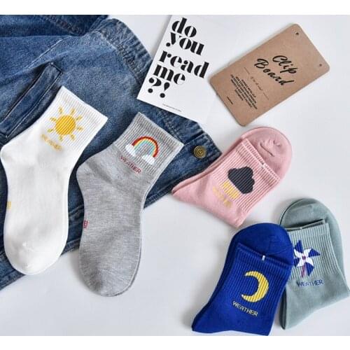 Tide Socks Cartoon Korean Version of The School Wind Autumn and Winter New Cotton Socks Funny Socks Harajuku