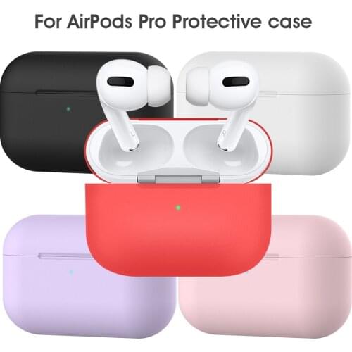 Solid Color Simplicity Soft Silicone Shock-Absorbing Protective Cover Case For AirPods Pro 3rd Gen Airpods box for colorful