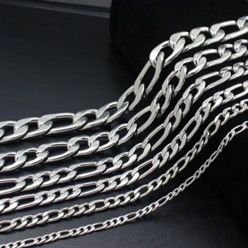 3/5/6/7/10/11mm Stainless Steel NK Chain Necklace Titanium Steel Men Necklaces 18-32inch Joyas De Acero Inoxidable Para Mujer