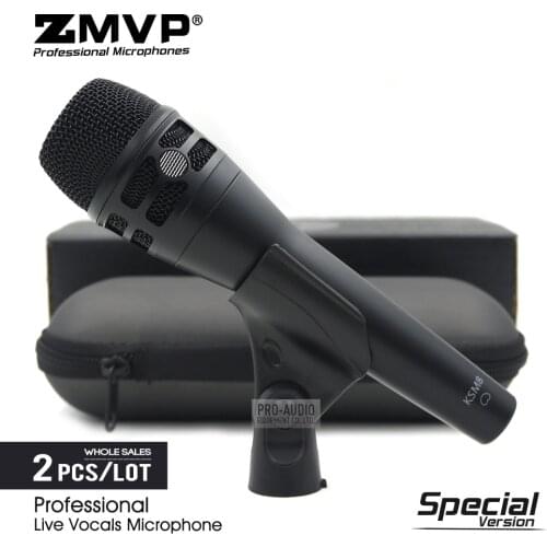 2pcs Special Edition KSM8 Professional Live Vocals KSM8HS Dynamic Wired Microphone Karaoke Super-Cardioid Stage Performance Mic