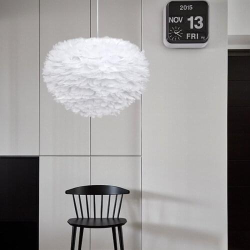 Simple European Hemispherical Dining Room Living Room Princess Bedroom Wedding Room Feather Chandelier lamps