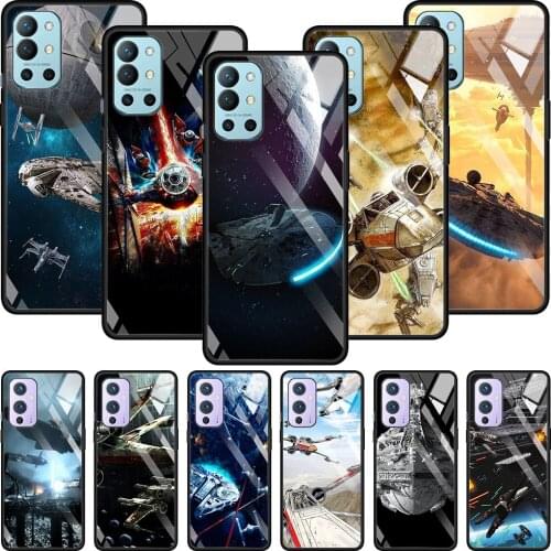 Transparent Glass Phone Case For Oneplus 8T Z 9 8 7 7T Pro 8 Nord 8T 9R Caso Smartphone Hip Wars Star