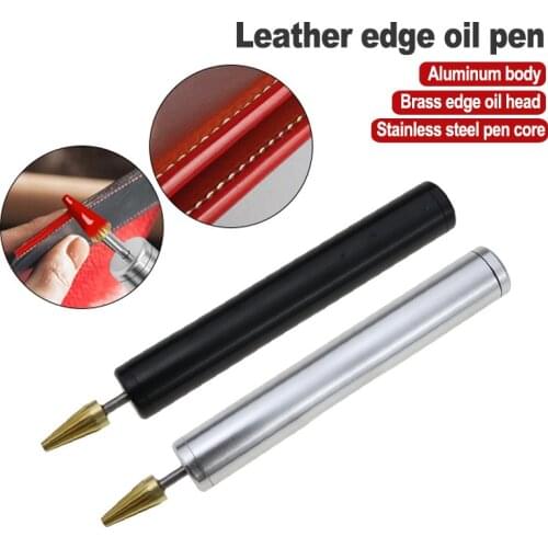 Brass Oil Painting Pen Leather Edge Oil Pen Top Edge Dye Pen Applicator Speedy Edge Paint Roller Leather Craft Tool