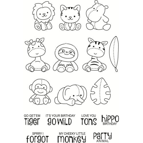 11x16 Many small animals Transparent Clear Stamps Silicone Seals for DIY scrapbooking photo album Card Making