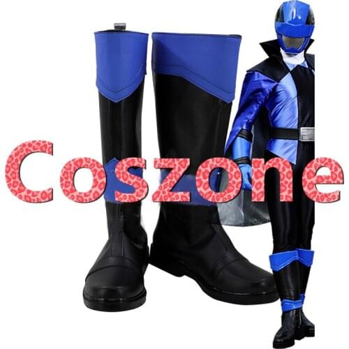 Kaitou Sentai Lupinranger VS Keisatsu Sentai Patranger Lupin Blue Cosplay Shoes Boots Halloween Cosplay Costume Accessories