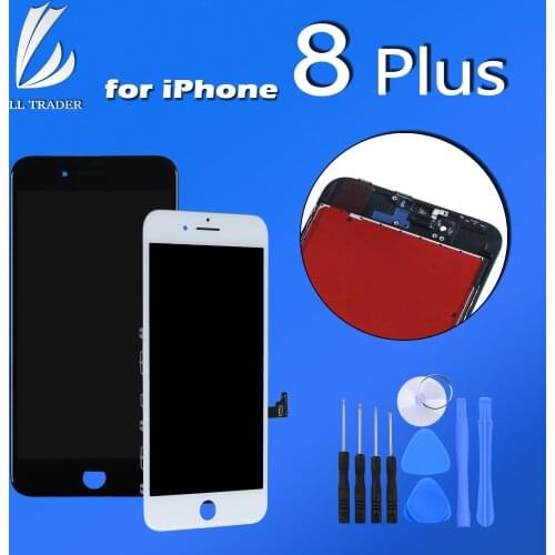 For iPhone 8 Plus LCD Screen Replacement 8P Display Assembly Touch Digitizer Black White Camera Holder Home Button NOT included