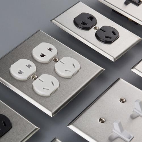 EU/UK Standard 1Gang2gang3gang 2way light toggle switch,250V 16A wall switch stainless steel panel 86mm*86mm sliver/black/red