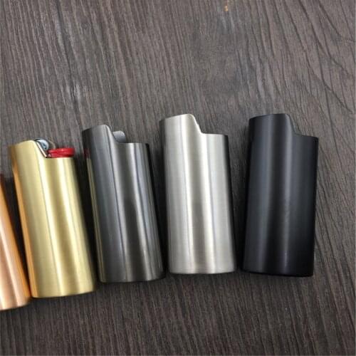 1PC Metal Armor Gas Lighter Shell Ice Mirror J6 Lighter Case General Plastic Body Protection Lighter Cover for Bic