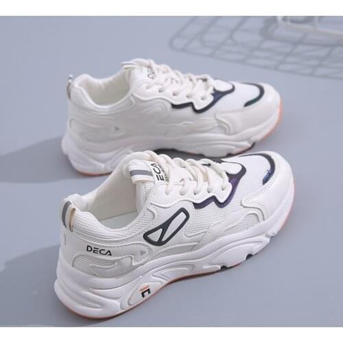 Womens Shoes Korean Mesh Old Shoes 2021 Fall Breathable Running Sneakers Zapatillas Chunky Chaussure Femme Tenis Feminino