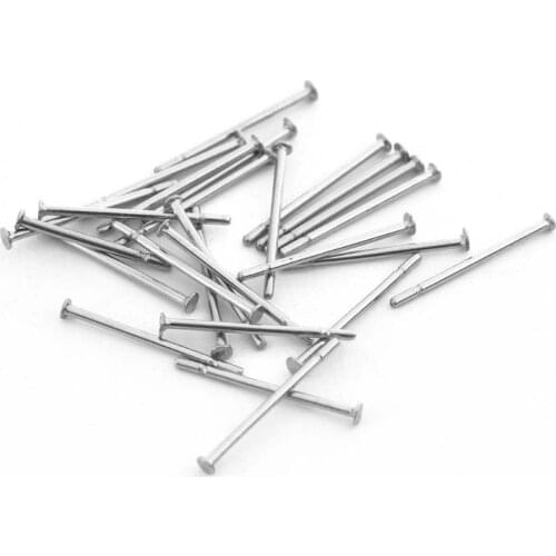 200pcs Stainless Steel Flat Head Safe Stud Earring Ear Pins Earring Findings for Jewelry Making Earring Accessories Wholesale