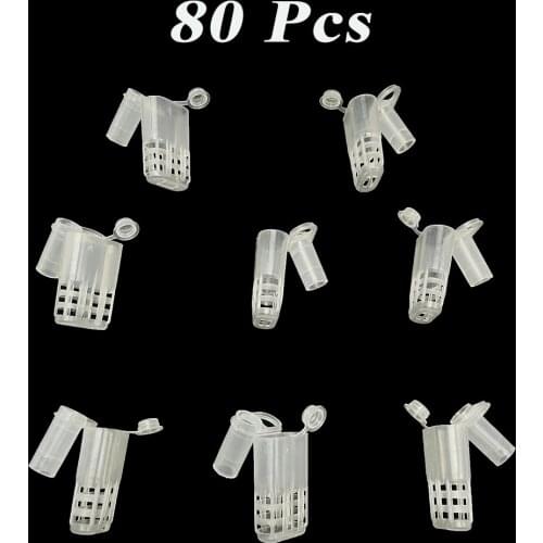 80PCS Apiculture Queen Rearing Cage Box Cup Plastic Introduction Imprison Captivity Bee Tools Beekeeping Supplies Equipment