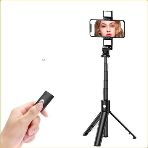 K22 Selfie Stick Wireless Bluetooth with Fill Light Shutter Tripod for iPhone Huawei Android Mobile Tripod Selfie Stick Shutter