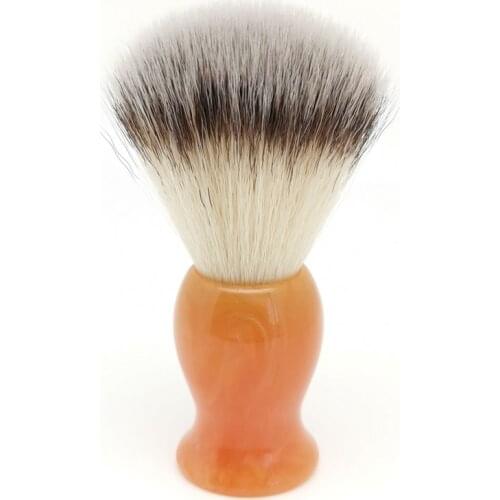 TEYO Shaving Brush of Bicolor Synthetic fiber With Resin Handle Perfect for Man Safety Razor