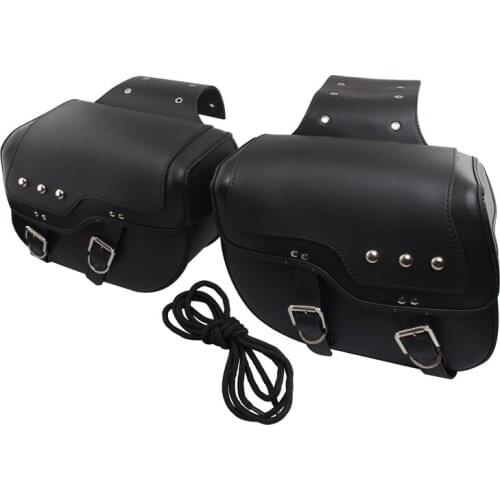 Black PU Leather Tool Luggage Storage Pouch For Harley Honda Suzuki Yamaha Kawasaki BMW Ducati Triumph Motorcycle Saddle Bags