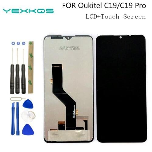 New Original For 6.49 Inch For Oukitel C19/C19 Pro LCD+Touch Screen Digitizer display Screen For C19 Accessories Assembly