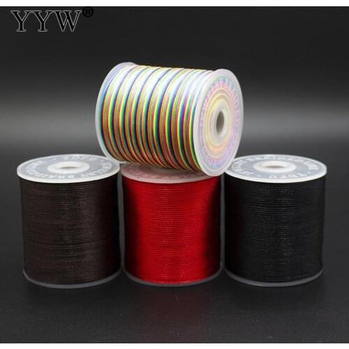 1.5mm Cotton Cord Nylon Thread Braided Chinese Knot Cord String Strap With Gold Wire DIY Rope Bead Bracelet Jewelry Making