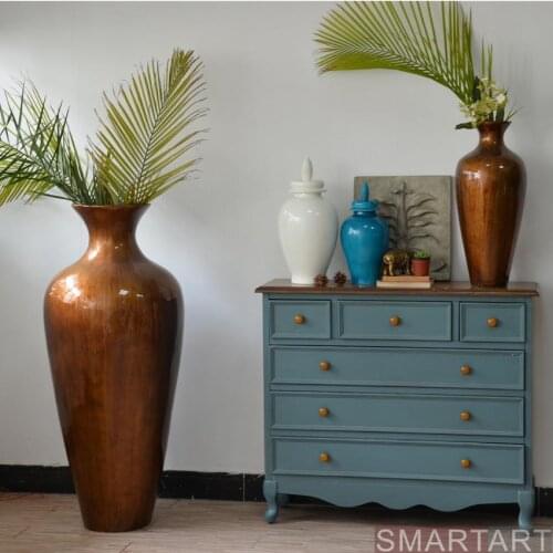 If the SMARTART glass steel mall model room villa Club Project flower vase floor decoration