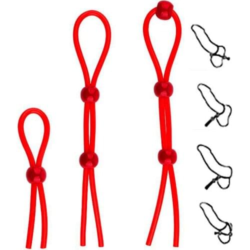 Penis Ring lock Rope Silicone Cock Scrotum Ring Male Lasting Cockring Adult Sex Toys for Men Ejaculation Delay