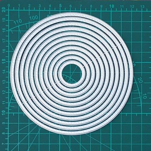 11pcs Circles Metal Cutting Dies Stencils for DIY Scrapbooking Decor Metal Crafts Layering Cut Dies Christmas Card Handmade New