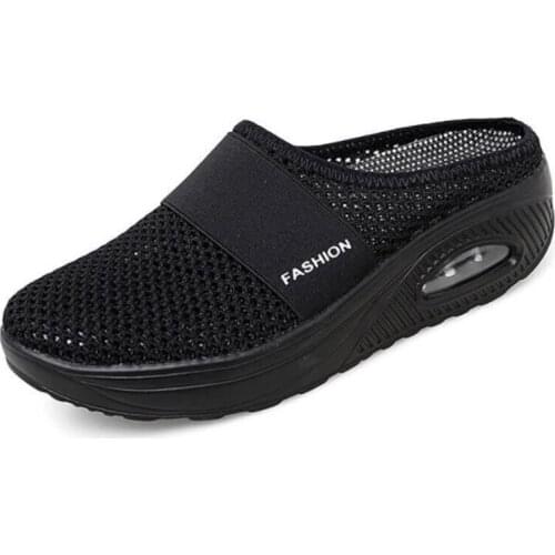 Women Mesh Lightweight Shoes Woman Slippers Wedge Shoes Female Air Cushion Sandals Thick Bottem Omen Sneakers Sandalias De Mujer