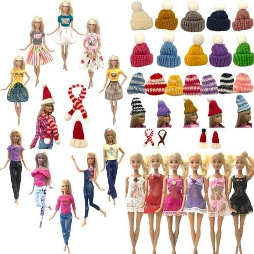 NK One Pcs Newest Mix Doll Pajamas Clothes Dress Clothing Role Play Doll For Barbie Accessories Doll Best Child Toy Gift JJ