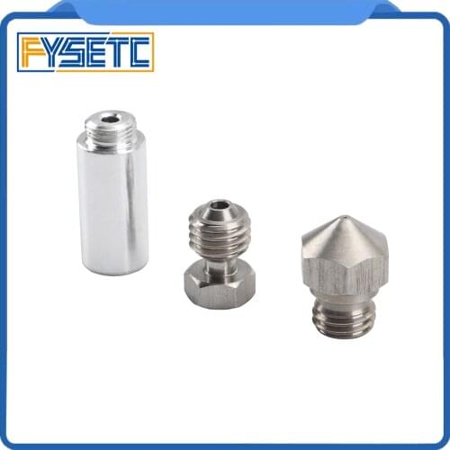 MK10 All Metal Hotend Kit M7 Nozzle 0.4mm Stainless Steel And Aluminum Throat And Connector For MK10 Nozzle 3D Printer Parts
