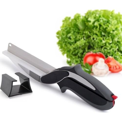 Mutifunctional Knife Cutter Stainless Steel Kitchen Knife Scissors Food Vegetable Cutter Slicer Kitchen Shreedder accessories