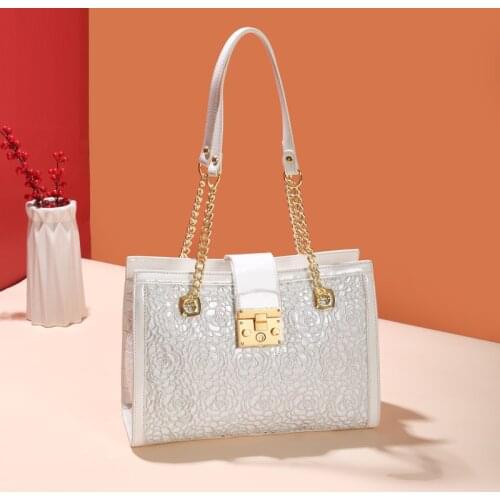 Fashion Crocodile Pattern Leather Womens Bag 2021 New Female Chain Handbag Large Capacity Shoulder Messenger Bag Underarm Bags