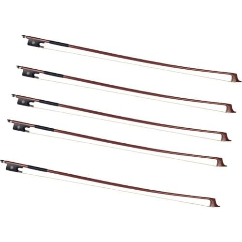 Pack of 5 Brazilwood 1/2 Cello Playing Bows String Instrument Accessory