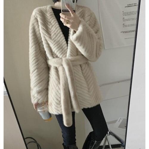2020 New Fashion Women Mink Fur Coat One Piece Of Fur Winter Faux Fur Jacket High Quality Elegant Plush Jacket Femme Artificial