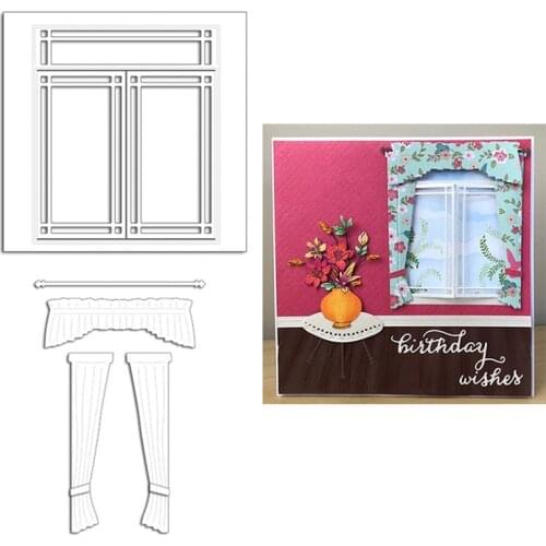 Window Wood Floor curtain Metal Cutting Dies for DIY Scrapbooking Photo Album Embossing Paper Cards Decorative Crafts Die Cuts