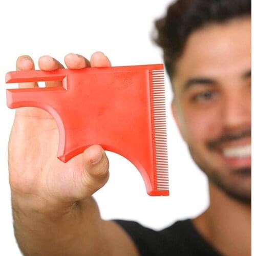 Transparent Mens Beards Combs Beauty Tool Professional Men Beard Shaping Styling Template Comb Hair Beard Trim Template