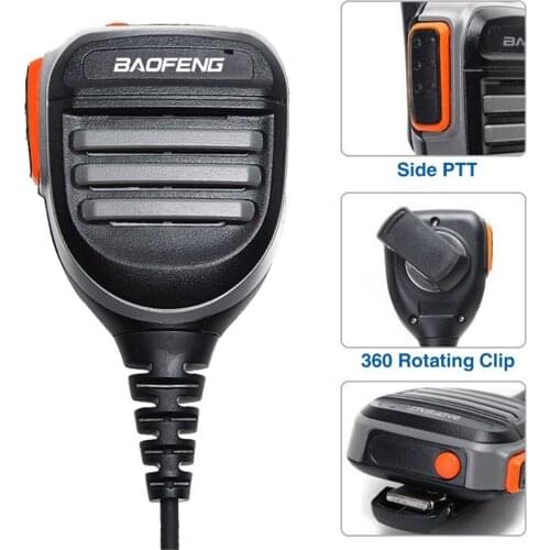 PTT Remote Speaker Mic Shoulder Mic for UV-5R UV-6R BF-888 Walkie Talkie