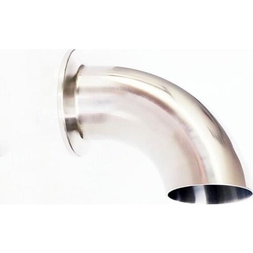 2-1/2" 63mm OD 304 Stainless Steel Sanitary Ferrule 90 Degree Elbow Pipe Fitting For Home Brew Homebrew Fit 2.5" Tri Clamp