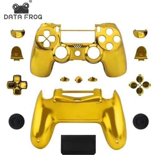 Replacement Full set plating shell and buttons mod kit For jds 040 DualShock 4 PlayStation 4 PS4 Pro Slim Controller case repair