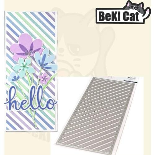 Slim fancy diagonal stripes Metal Cutting Dies Stencils for DIY Scrapbooking photo album Decorative DIY Paper Cards