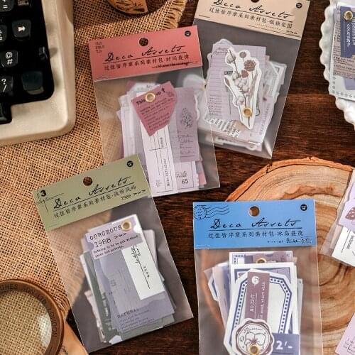 10Pcs/Lot Retro Garden Label Mix Material Paper Junk Journal Planner Scrapbooking Vintage Decorative DIY Craft Paper