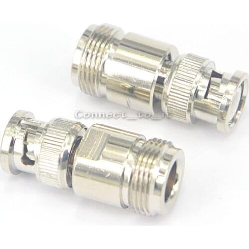 2 Pieces N - BNC adapter N Jack female to BNC male Plug straight connector