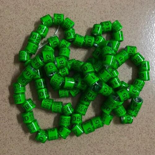 2020 pigeon rings bird ring Green FCC 2020 000001-000500 big words high quality 8mm