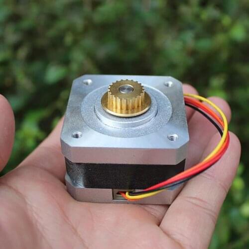 42 Stepper Motor 2-phase 4-wire Stepper Motor with MXL Synchronous Wheel 20 Gears, Step Angle 1.8 Degree Printer Stepper Motor